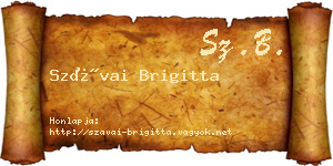 Szávai Brigitta névjegykártya